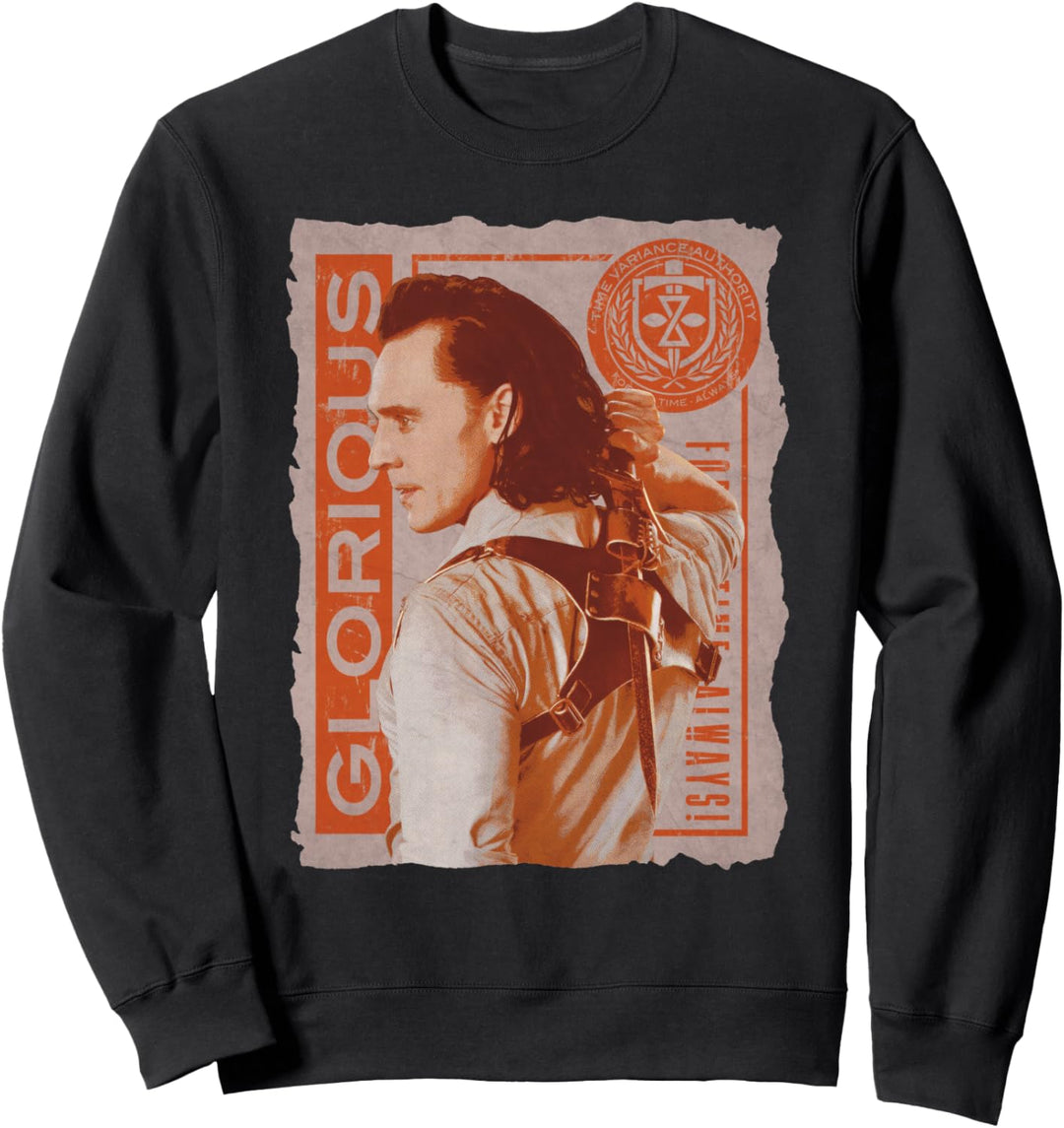 Marvel Loki Glorious Golden Dagger For All Time Always Sweatshirt