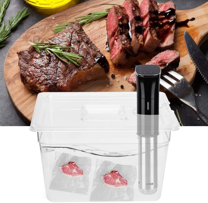 Zerodis Behälter 11 L mit Deckel, Gestell und Hülse, Komplettes Sous-Vide-Zubehör-Set, Sous-Vide-Koc
