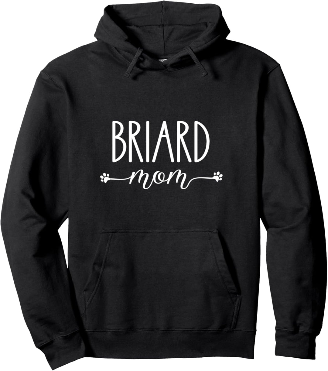 Dog Paw Briard Mom Pullover Hoodie