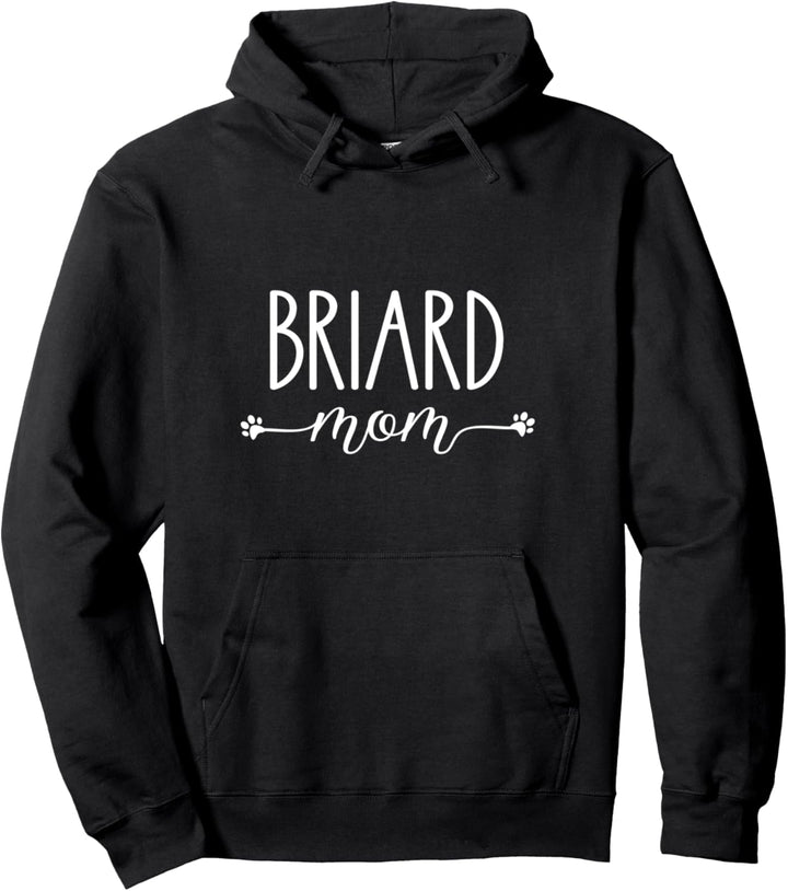 Dog Paw Briard Mom Pullover Hoodie