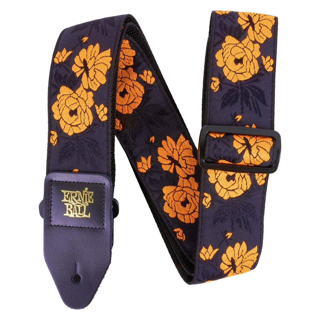 Ernie Ball Tangerine Rose Jacquard Gitarrengurt, Tangerine Rose