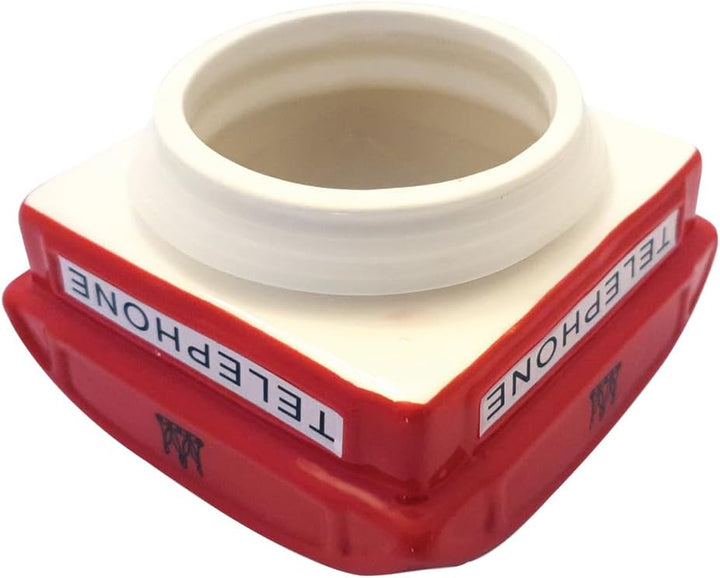 CKB LTD Keksdose mit Telefonzelle, Keksdose, Retro-Küche, hoch, mit Deckel, Keramik, Rot, 12 x 12 x