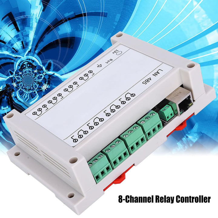 8 Kanäle Relais Modul, RJ45-TCP/IP Netzwerk Relaismodul 250V/AC 10A 8-Kanal Relais Schalter mit Indi