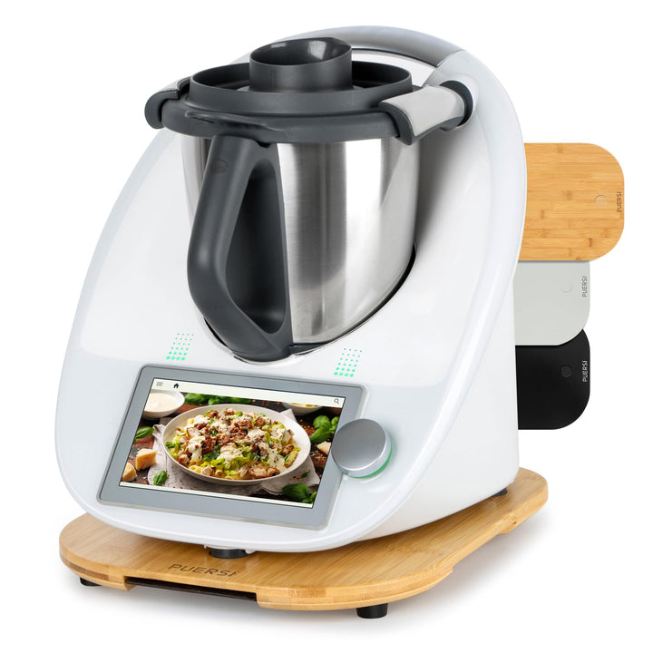 PUERSI Gleitbrett für Thermomix TM6/TM5, 2te Generation, Brett für Thermomix mit Rollen, Leicht Glei