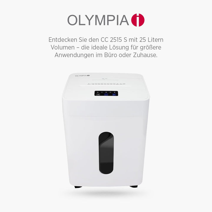 OLYMPIA PS 53 CC Pro Aktenvernichter weiss | Papierschredder für Home Office & Büro | Schredder Akte