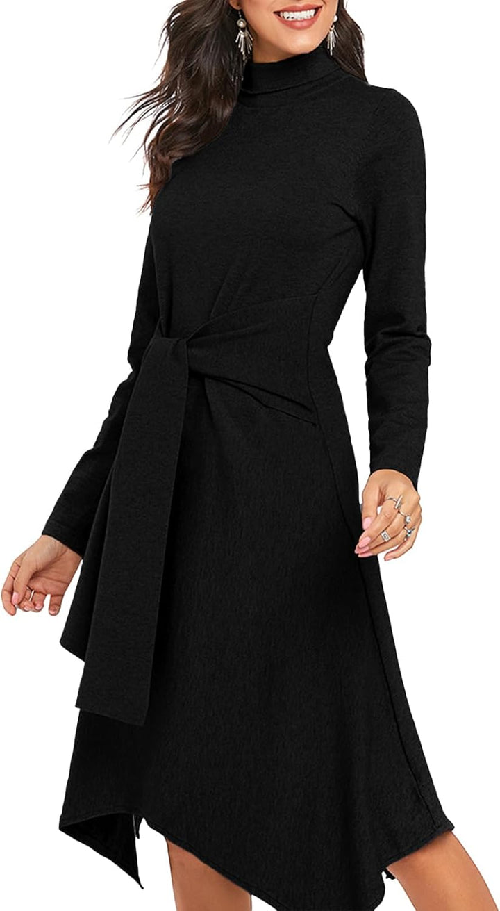 Jayscreate Damen Strickkleid Winter Kleid Herbst Damen Winterkleider Herbstkleid Midikleid Pulloverk