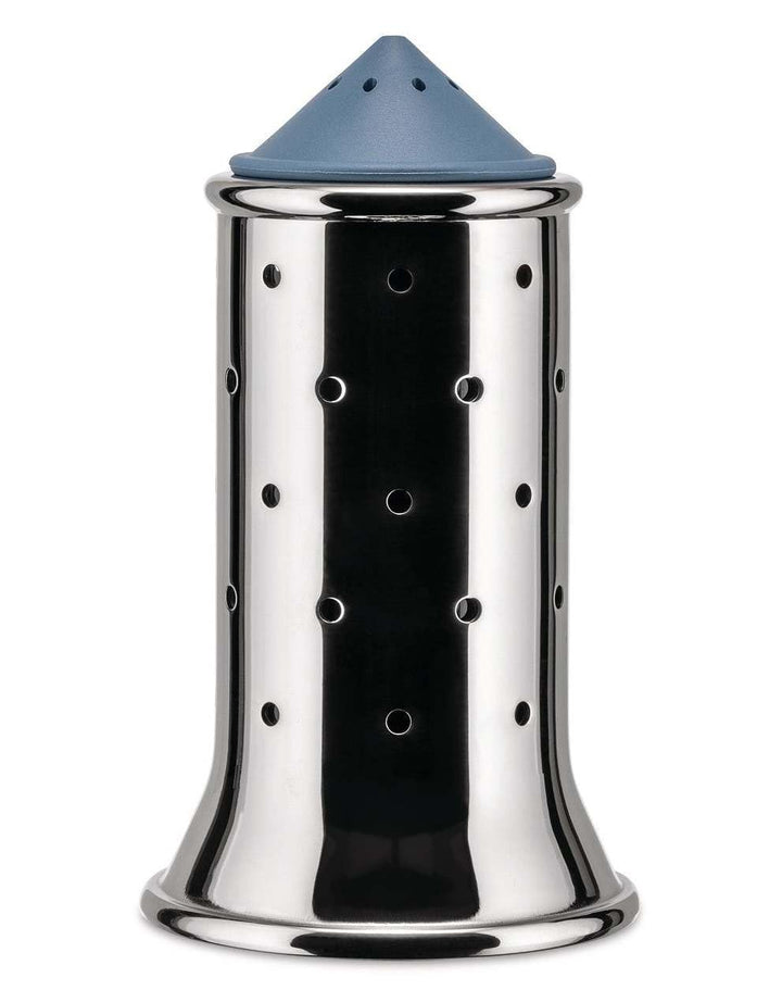 Alessi Salzstreuer, Blau, Edelstahl, 6.5 x 7 x 24 cm, Blau