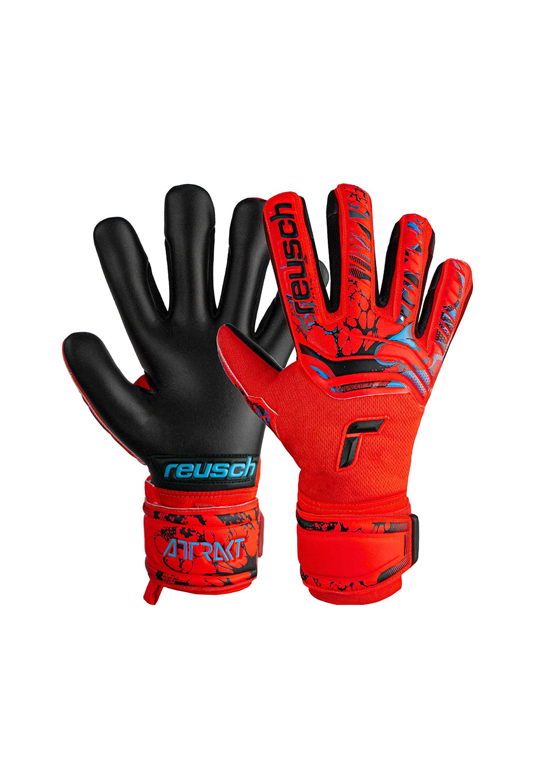 Reusch Unisex Jugend Torwarthandschuhe Attrakt Evolution Finger Support Junior mit Gutem Grip und In