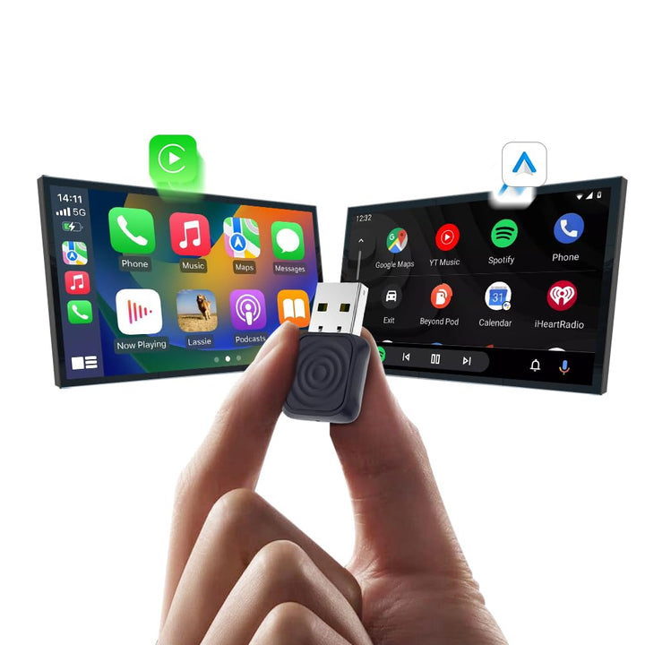 CarlinKit Wireless CarPlay & Android Auto MINI-Ultra Adapter, 2-in-1 Wireless-Adapter wandelt kabelg