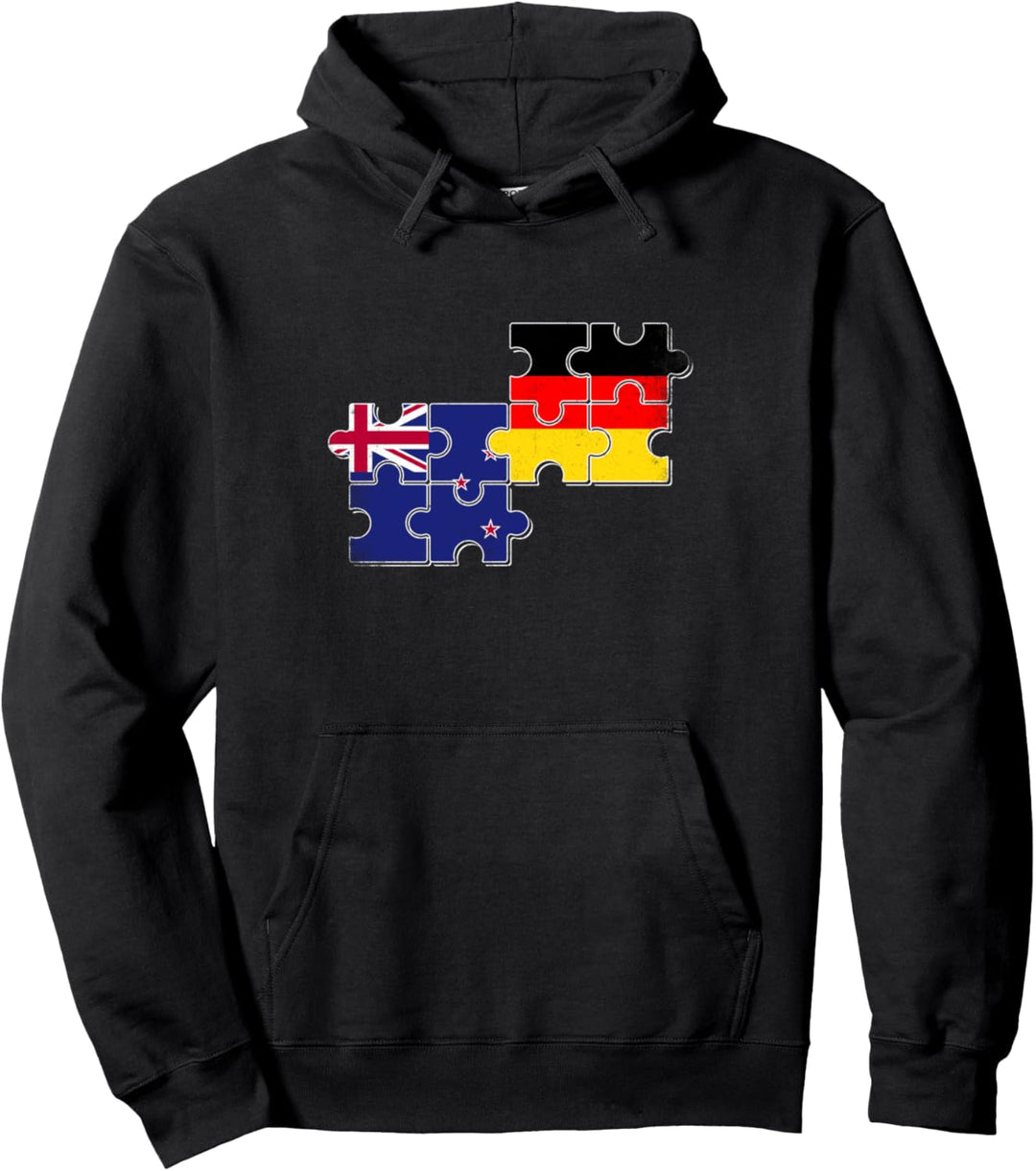 Neuseeland Deutschland Flagge Deutsch Neuseeländer Pullover Hoodie