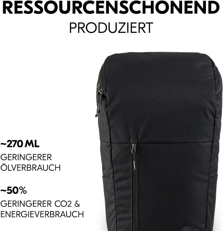 hauck Pack N Walk, Schwarz - Wickelrucksack und Wickeltasche 22 Liter mit Innentaschen, Aussenfächer