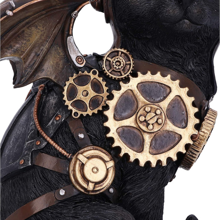 Nemesis Now Feline Flight 22,7 cm Steampunk Schwarze Katze Pilotenfigur