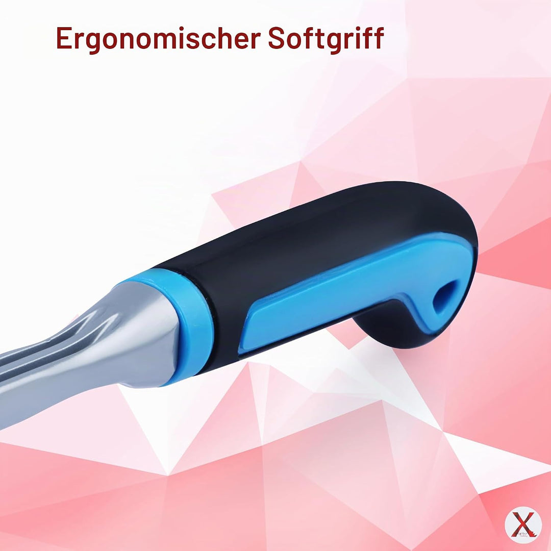 Hartmetall-Farbschaber mit 60 mm zweischneidigen Wolframkarbid-Klingen, weicher Griff, Holzschaber z