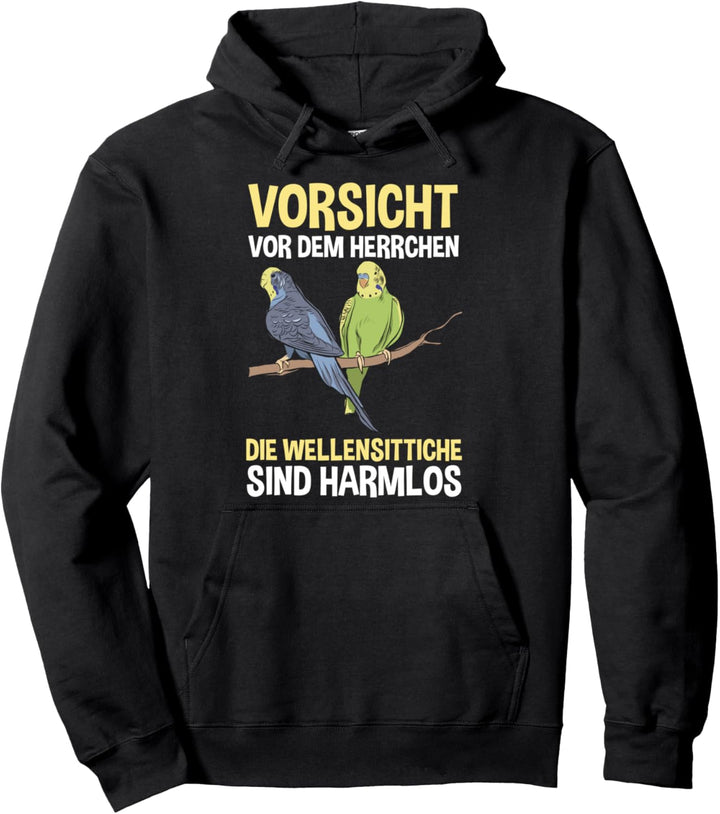Vogel Herrchen Wellensittich Pullover Hoodie