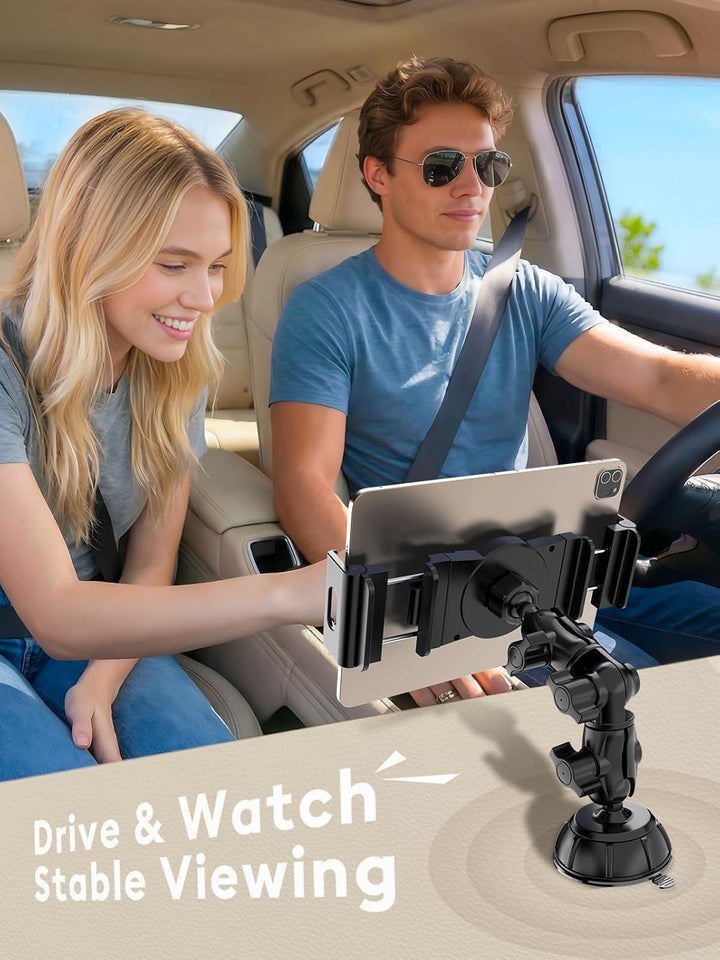 OHLPRO Heavy Duty Tablet Halterung Auto LKW Armaturenbrett Windschutzscheibe, 360° Drehbar iPad Halt