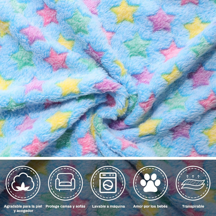 COMSLE Hundedecke Katzendecken Waschbar und Flauschig, 3 Pack Weiche Warme Fleece Haustier Decken fü
