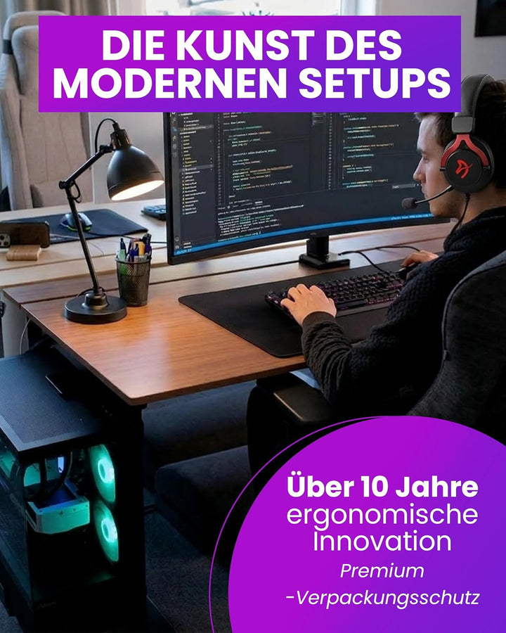 Arozzi PC-Halterung: Untertisch-Computer-Tower-Halter, höhen- &amp; breitenverstellbare CPU-Halterung, S