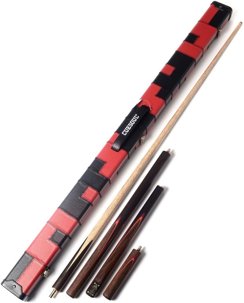 CUESOUL 57 "Handwerk 3/4 Gelenkig Palisander Snooker Queue mit extra 50cm Palisander Queue-Verlänger