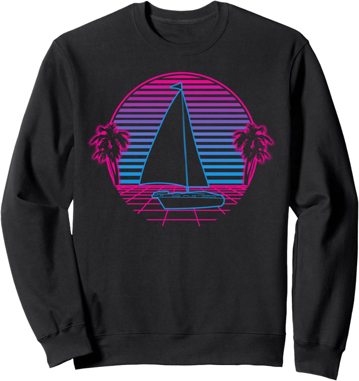 Segeln Segelboot Matrose Retro Vintage Sunset Geschenk Sweatshirt