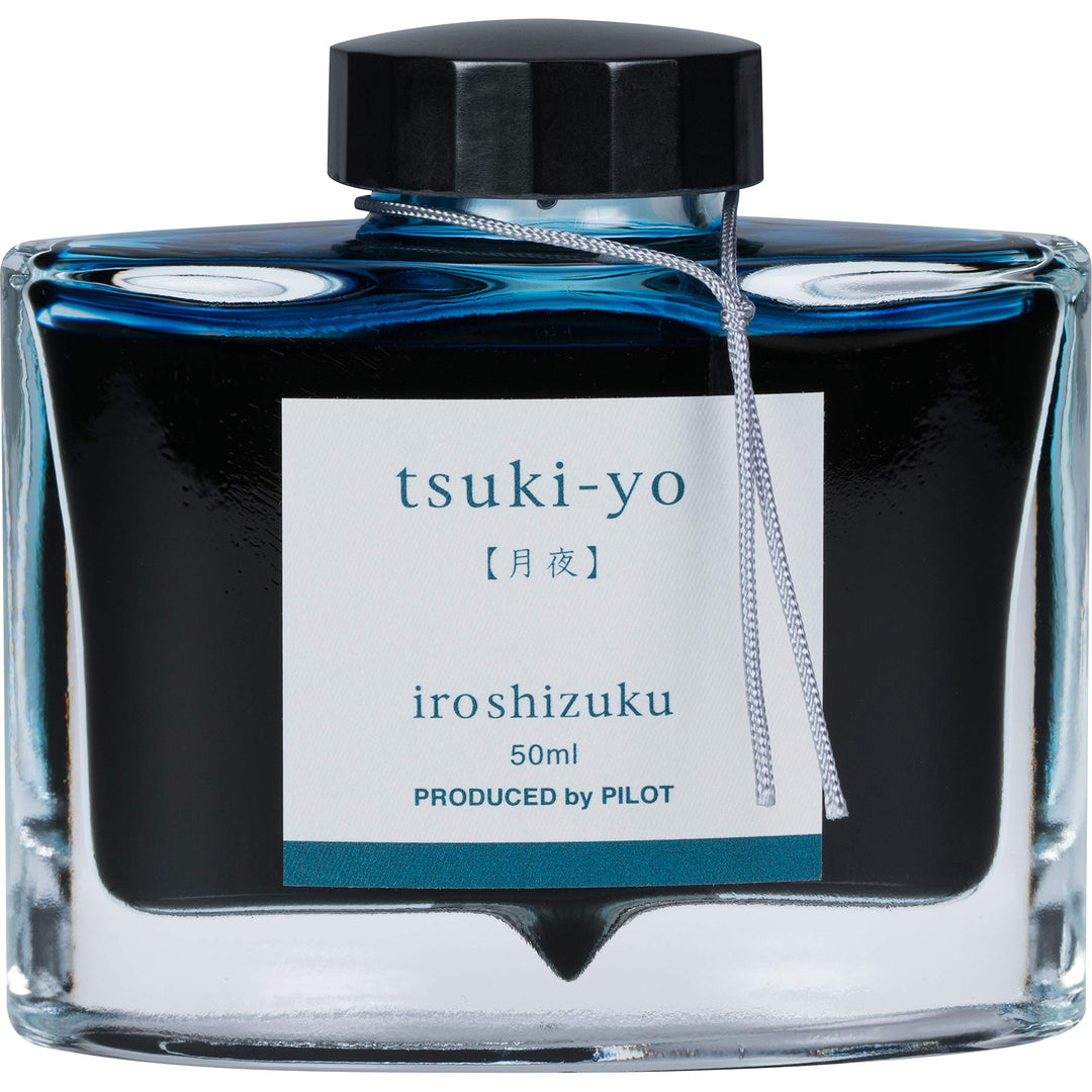 PILOT Iroshizuku 69205 Füllfederhalter-Tinte, Tsuki-Yo, Moonlight (Blaugrün), 50 ml Flasche, Blaugrü