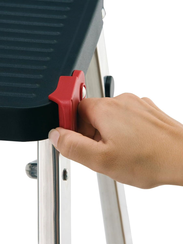 Klappbarer Tritthocker aus Aluminium Rolser M3 - Schwarz, Schwarz
