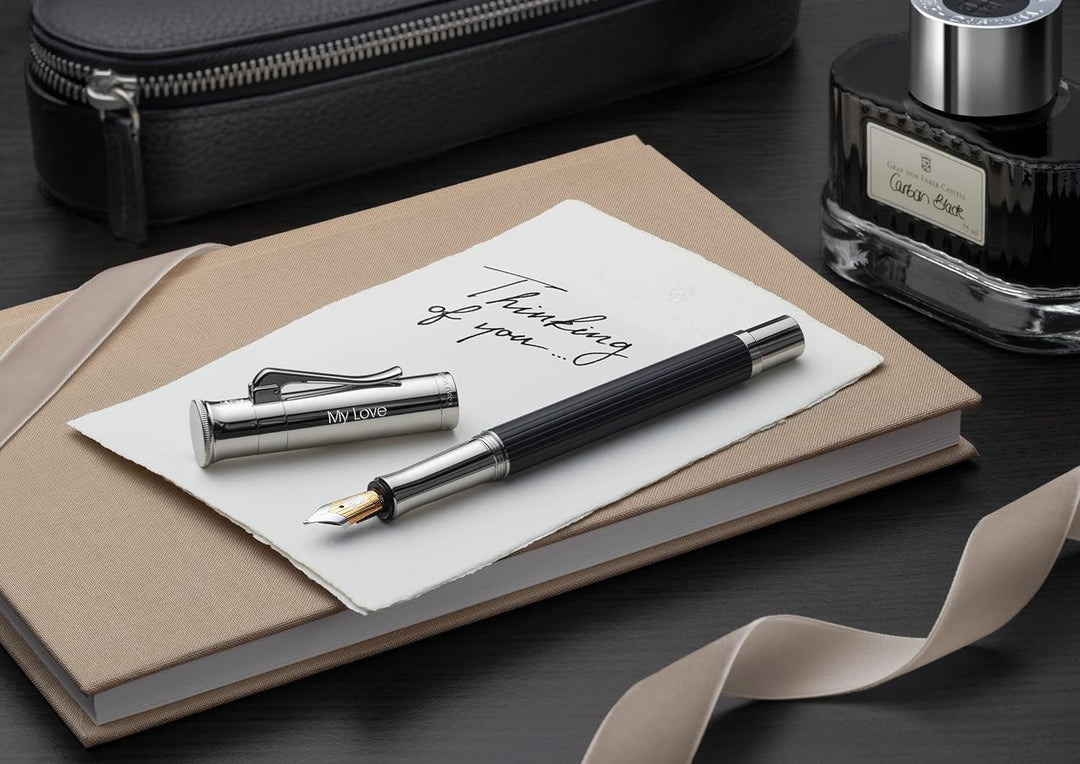 Graf von Faber-Castell 145552 - Füllfederhalter Classic, Ebenholz, Federbreite EF