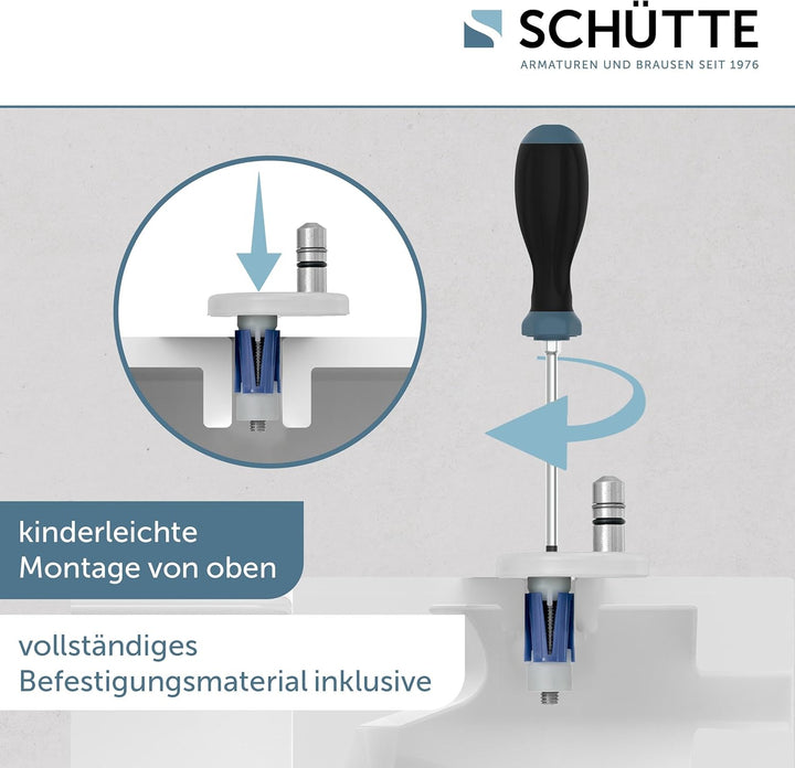 SCHÜTTE WC-Sitz passend zu Geberit Renova, Laufen Moderna, mit Absenkautomatik made in EU, Abnehmbar