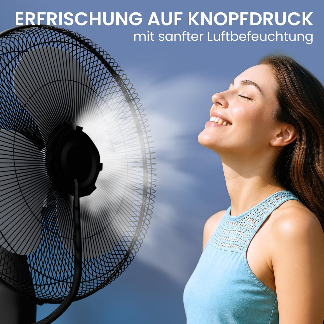 aktimeo NEU Ventilator mit Wasserkühlung, Standventilator sehr leise mit Fernbedienung, Luftkühler m