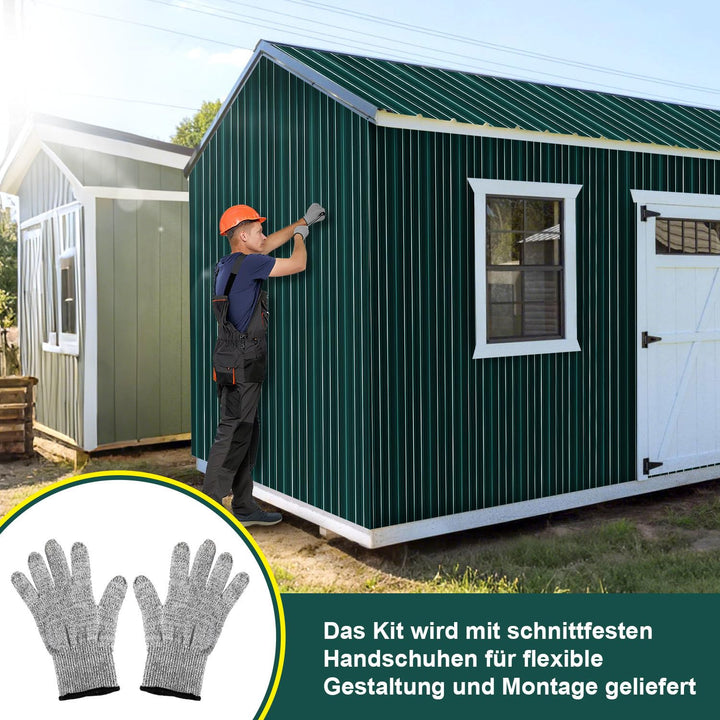 12x Trapezblech Profilblech 129 x 46 cm = 7 m², Verzinkter Dachblech Wellblechplatten für Dach 0,25