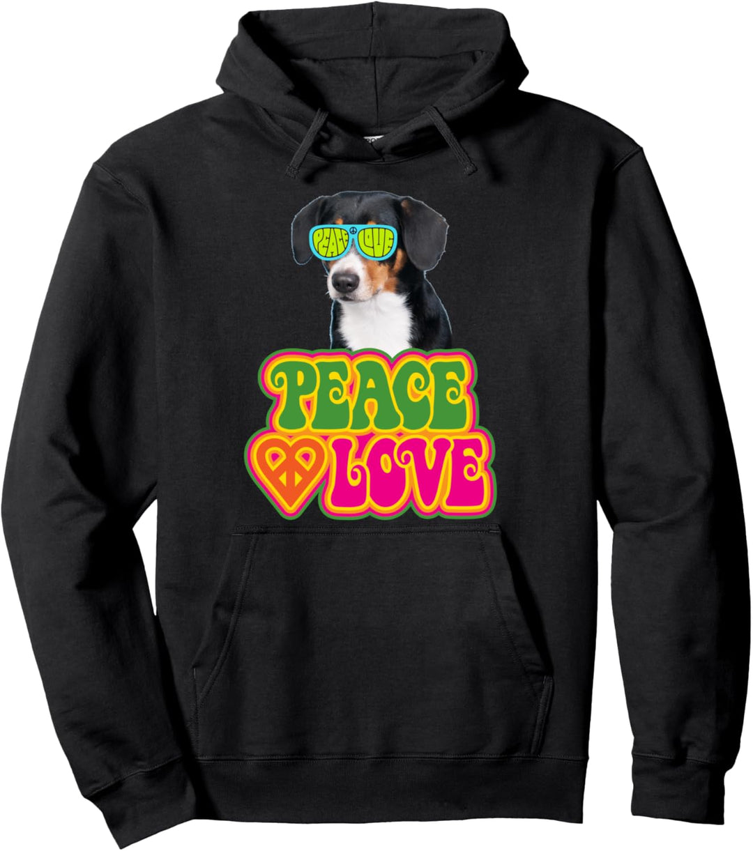 Peace Heart Love Dog Wirehaired Vizsla Pullover Hoodie