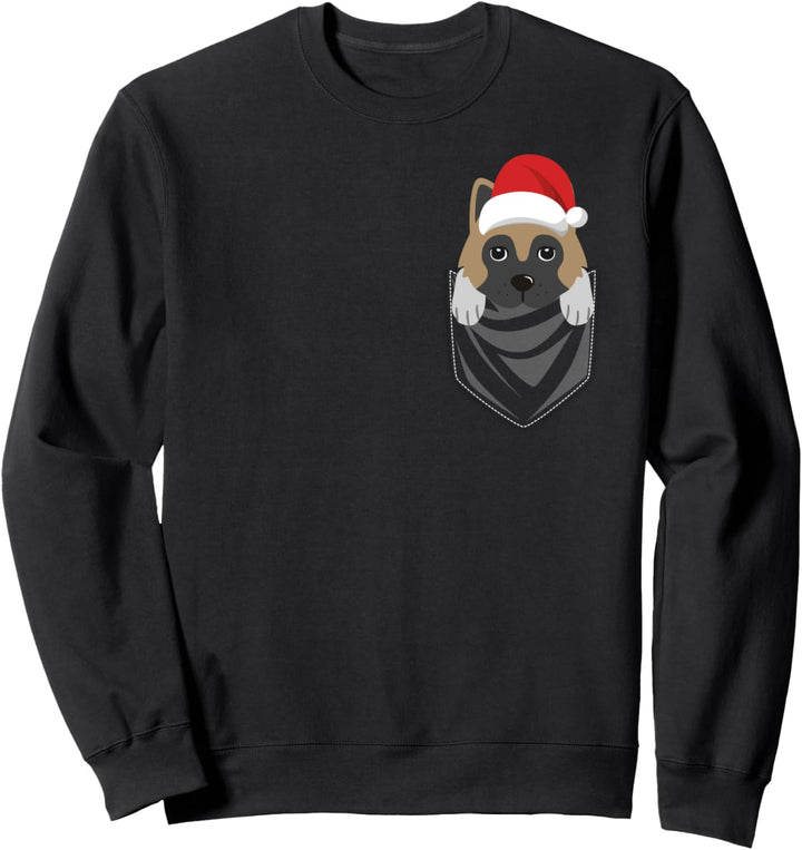 Pocket Graphic Akita Lustiger Hund Weihnachten Geschenk Sweatshirt