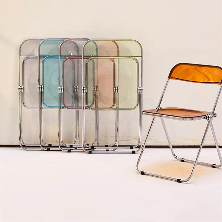 homewell Esszimmerstühle 1er Set, Alek-Klappstühle mit Chromrahmen Stilvoll, Luxus Transparenter Kla