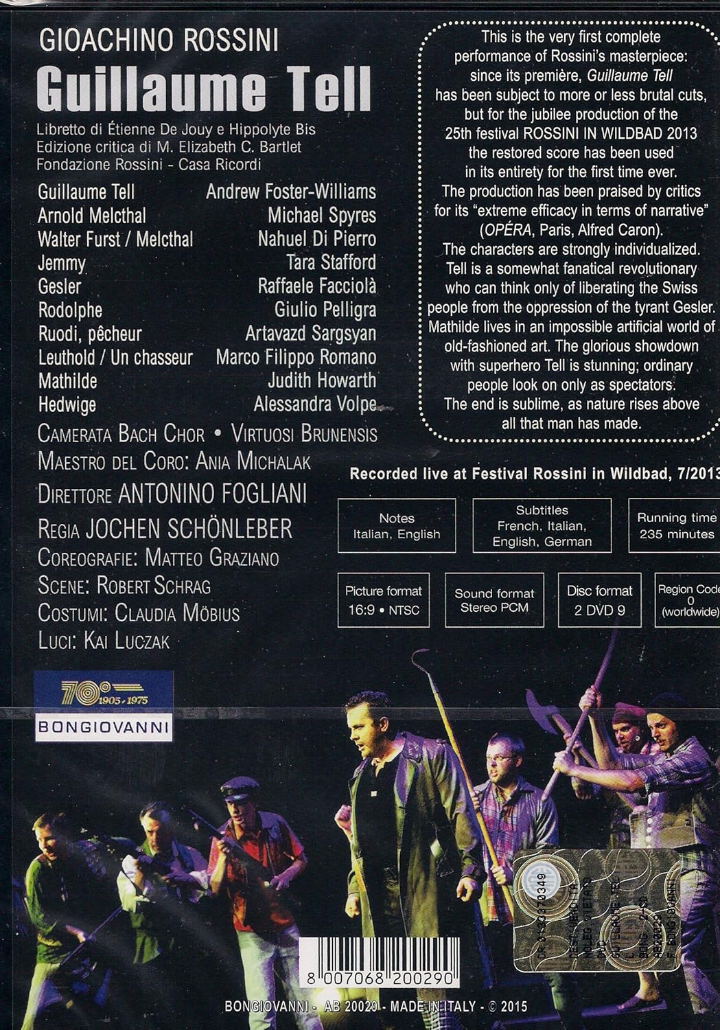 Rossini: Guillaume Tell (1st complete performance since its premiere) [2 DVDs], DVD