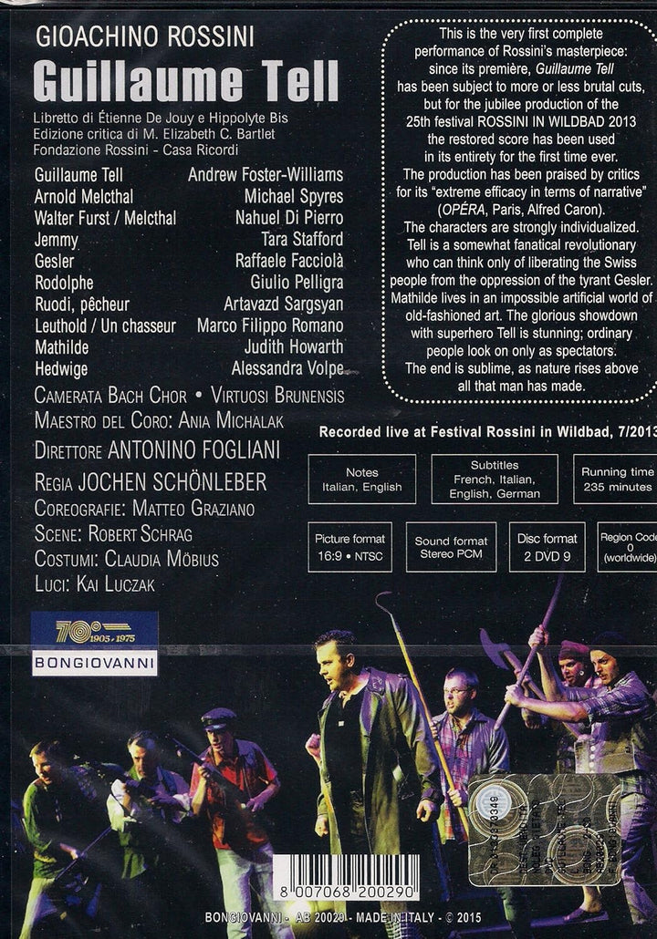 Rossini: Guillaume Tell (1st complete performance since its premiere) [2 DVDs], DVD