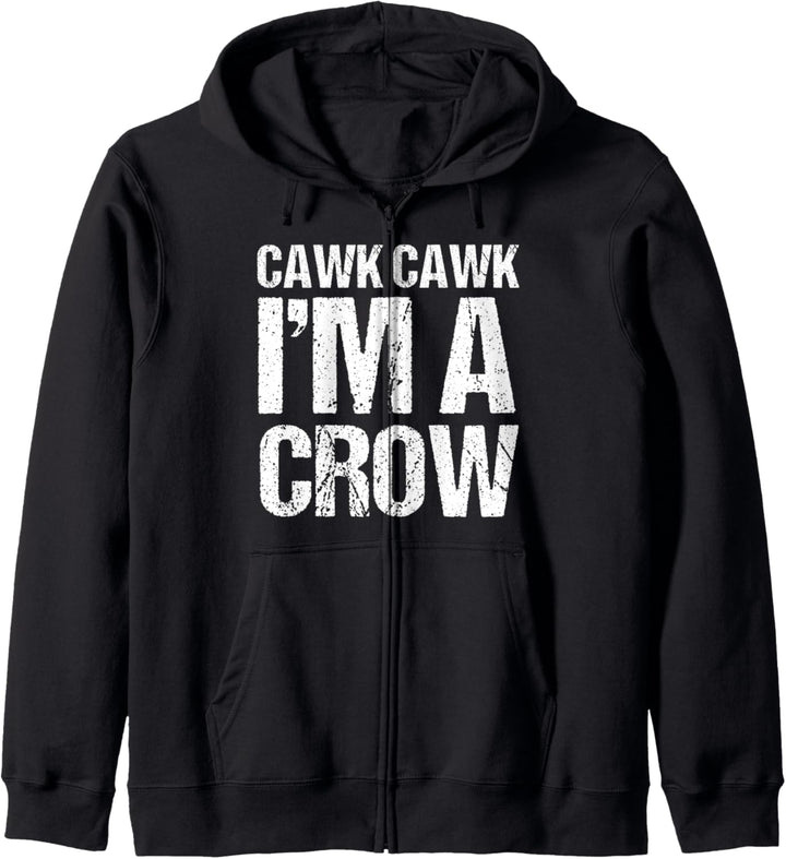 Cawk-Cawk Ich bin eine Krähe, lustige Halloween Krähe Kostüm Kapuzenjacke