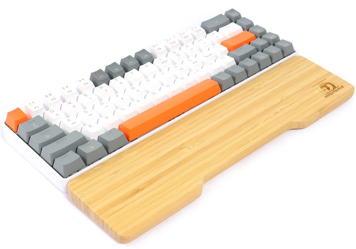 MAMBASNAKE Handballenauflage aus Bambus für 61-Tasten-60%-Tastatur,A-Klasse Bambus,Ergonomische Hand
