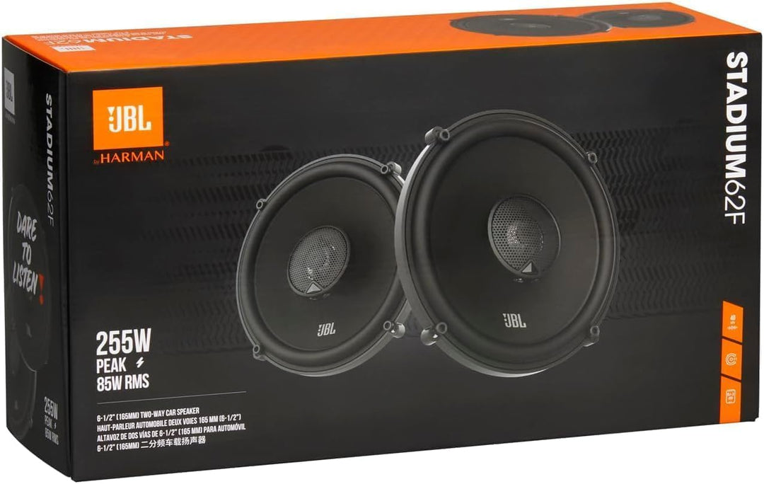 JBL Stadium 62F 2-Wege Auto Lautsprecher Set von Harman Kardon - 255 Watt Autolautsprecher Boxen 165