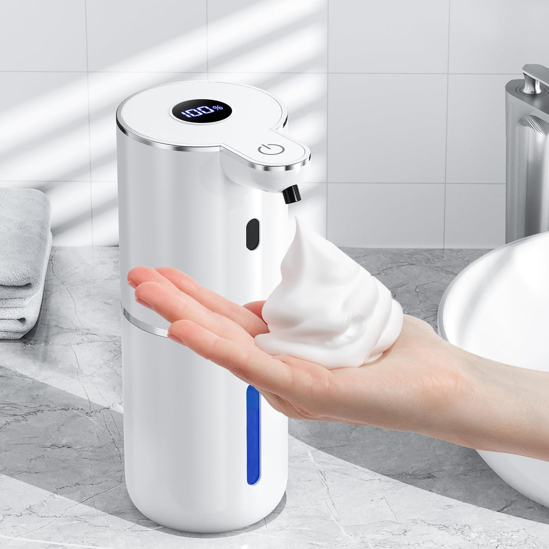 Seifenspender Automatisch mit digitaler Anzeige,380ml Elektrischer Seifenspender mit Sensor,Wandmont