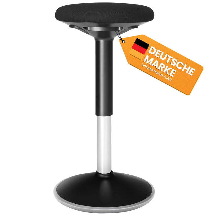 SONGMICS Dynamischer Sitzhocker, Stehhocker, Arbeitssitz, 360 ° drehbar, ergonomisch, höhenverstellb