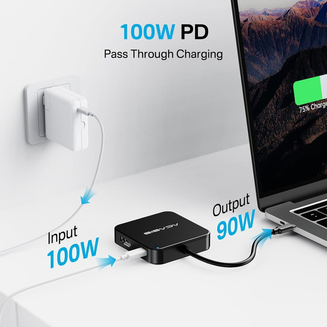 USB Hub,USB C Hub,USB Hub 3.0 mit 4K HDMI, PD 100W,3 USB A 3.0 Port,1 Type-C 3.0 Port,USB Splitter A