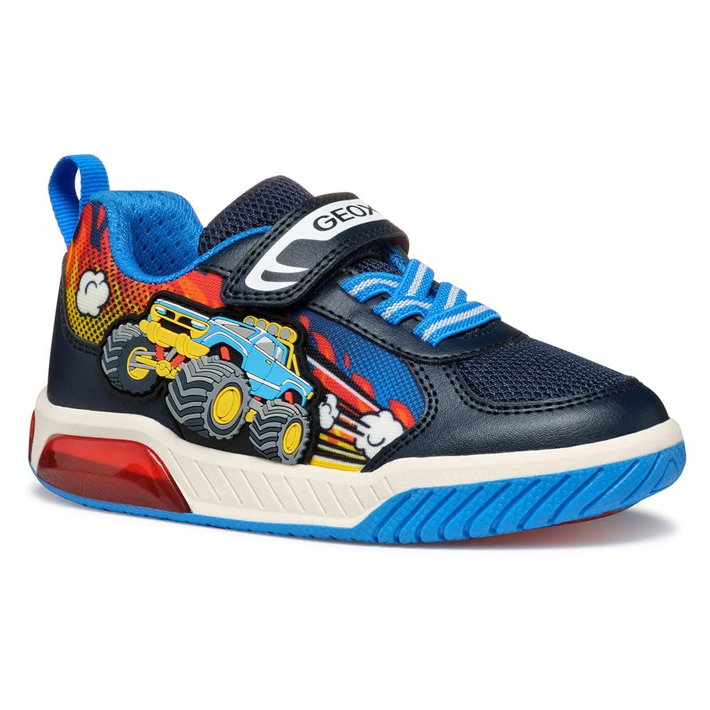 Geox Jungen J Inek Boy E Sneakers 25 EU Navy Lt Blue, 25 EU Navy Lt Blue