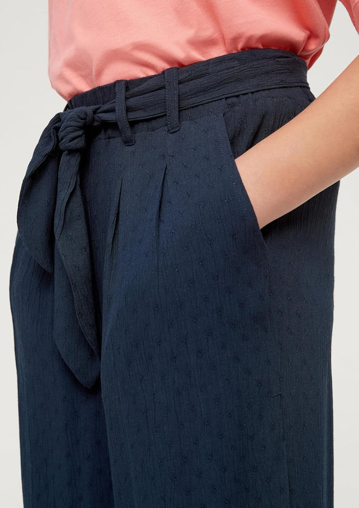 s.Oliver Mädchen Culotte mit Bindegürtel 176 Blau, 176 Blau