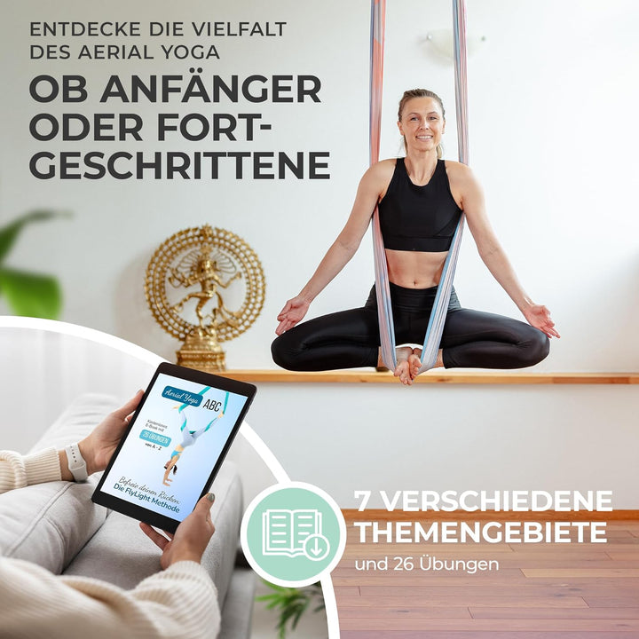 Yosana Hängematte | Komplettset inkl. Befestigung | TÜV geprüft | Nylon Tuch 5m x 2,6m Bunte Wolken