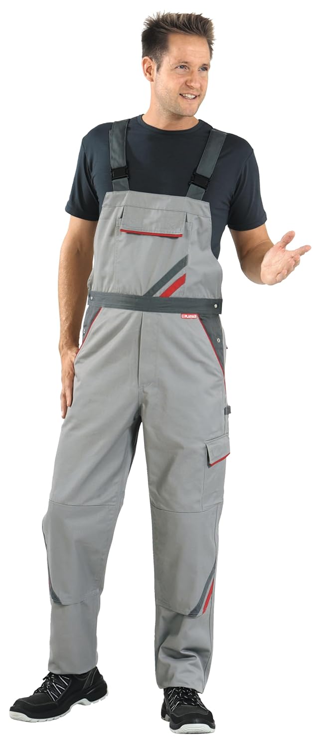 Planam Highline Herren Latzhose Zink Schiefer rot Modell 2331 Grösse 64 zink/schiefer 64, zink/schie