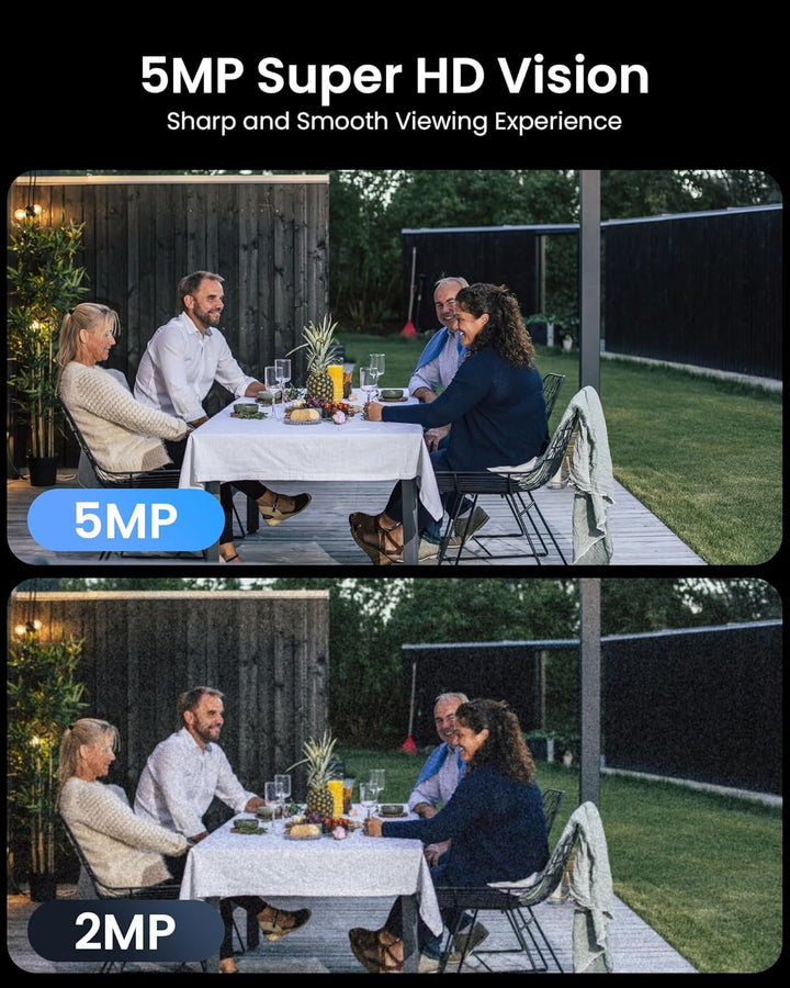 ZOSI PoE Überwachungskamera Set Aussen, 8CH 4K PoE NVR, 4X 5MP Outdoor IP Kameras mit F1.0 Grosse Bl