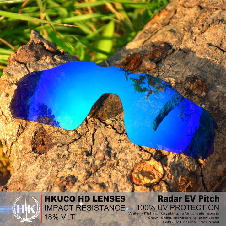 HKUCO verstärken Männer Ersatzgläser für Oakley Radar EV Pitch Blau/Grün Sunglasses