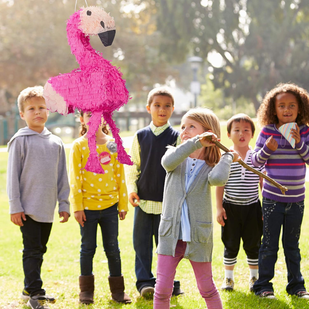 Relaxdays 10022567 Pinata Flamingo, zum Aufhängen, Kinder, Mädchen, Geburtstag, zum Befüllen, HxBxT: