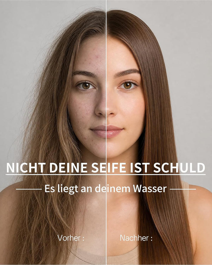 OFFO Duschkopf mit Schlauch 1,6m und Halterung, Handbrause mit Filter 6 Strahlarten, Duschkopf Gross