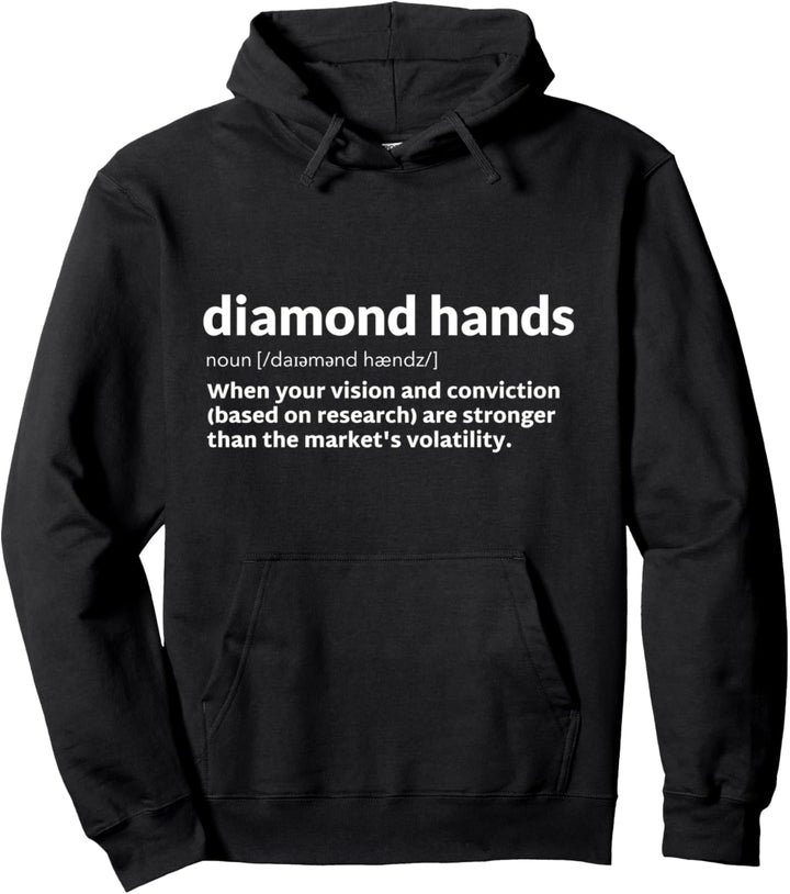 Diamond Hands Definition Lustig Krypto Währung Spruch Design Pullover Hoodie