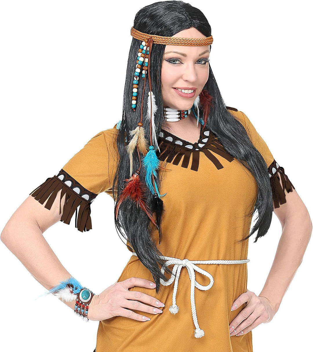 W WIDMANN MILANO Party Fashion 95799 - Indianer Set, Schmuckset, Accessoire, Western, Faschingskostü